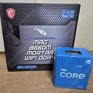 i5 12500+MSI MAG B660M 박격포 WIFI 보드셋 팝니다