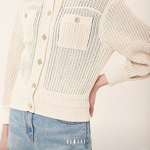 한섬 타임 크로셰 니트 가디건