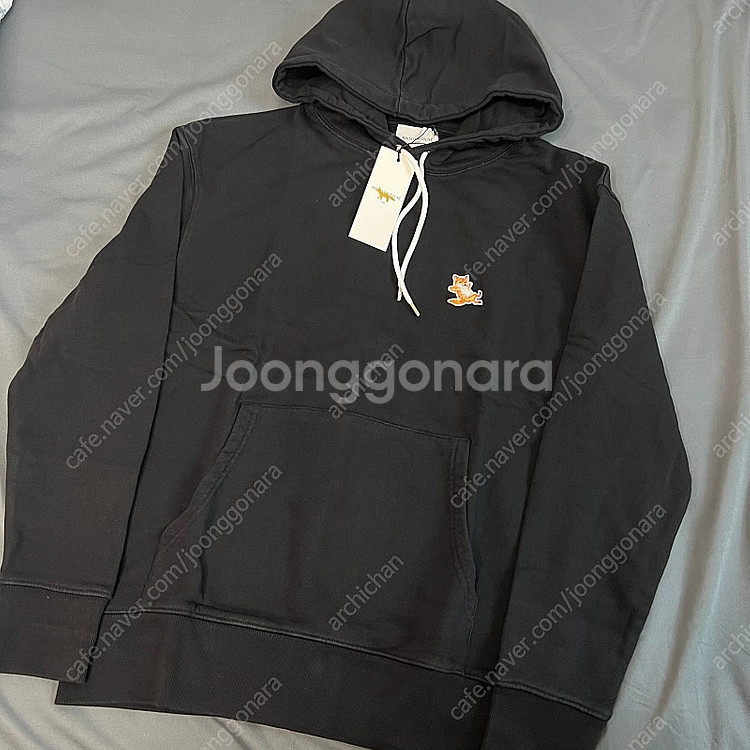 메종키츠네 칠랙스 폭스 후드 블랙 XL 사이즈--0