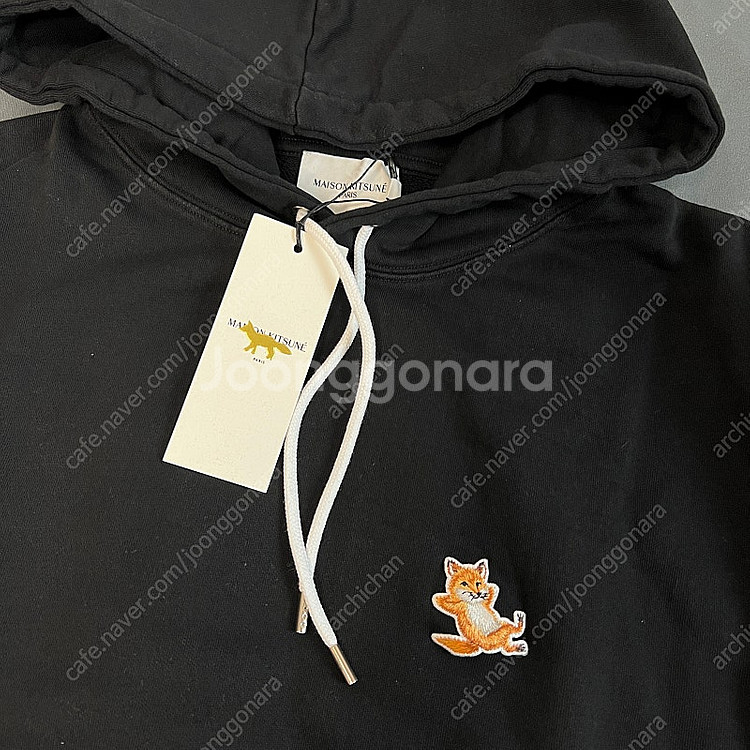 메종키츠네 칠랙스 폭스 후드 블랙 XL 사이즈--1