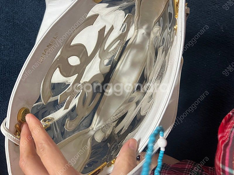 정품 샤넬로고 빈티지 쇼퍼백﻿--7