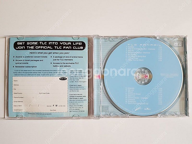 수입음반 음악cd 티엘씨(TLC) fanmail--1