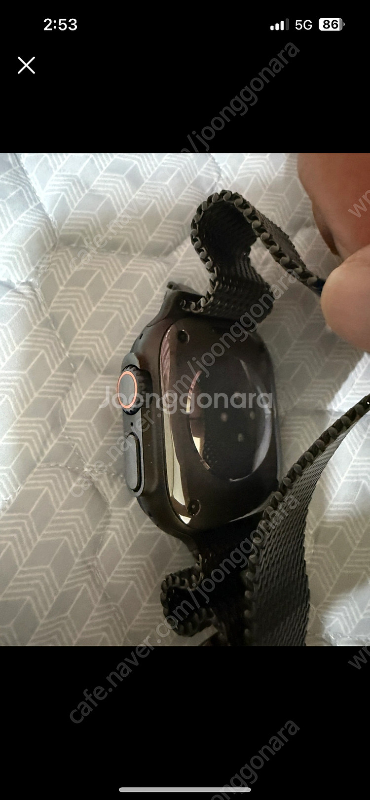 애플워치울트라2 49mm 티타늄밀레니즈루프 팜--3