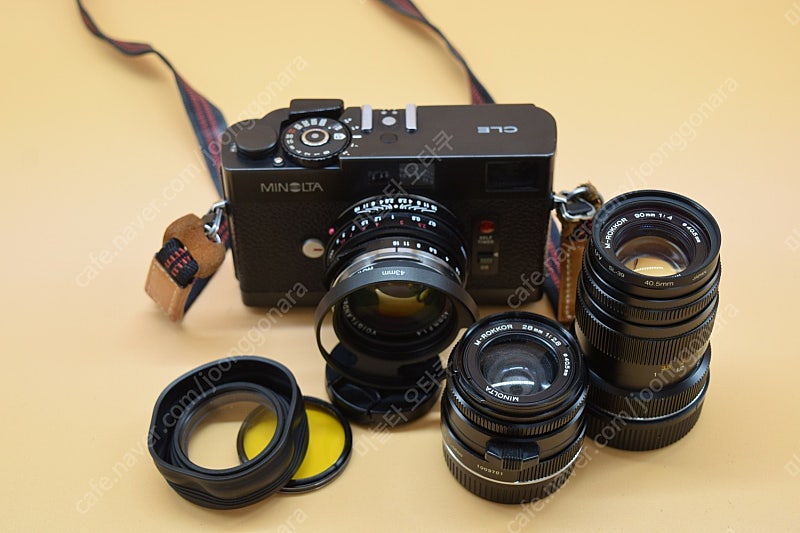 MINOLTA CLE 40MM F1.4, 28MM F2.8, 90MM F4 스크랩,필터,후드 (필름카메라)