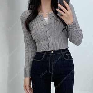 에이블리 꽈배기 가디건
