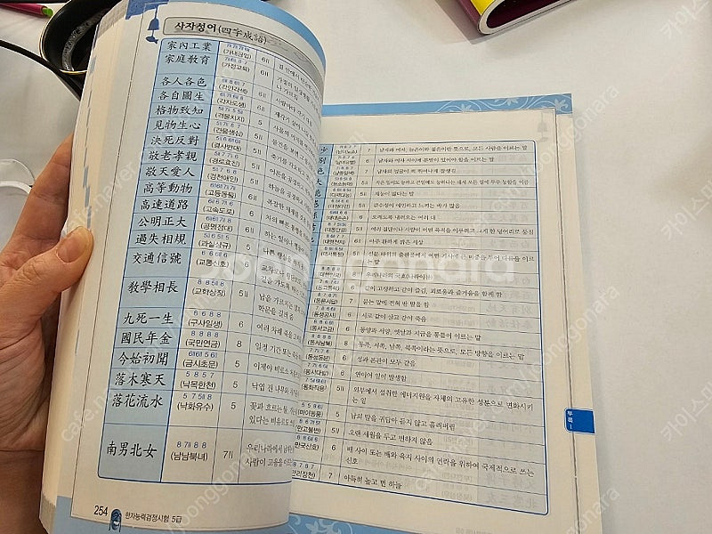 한국어문회 한자능력검정시험 한자시험 5급 교재, 기출예...--7
