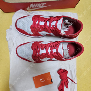 Nike Dunk Low Flyknit University Red Wolf Grey 나이키 덩크 로우 플라이니트 유니버시티 레드 울프 그레이 / 265cm(8.5)