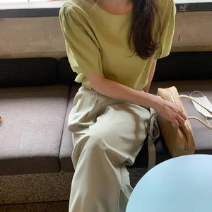 위드아웃썸머 파스텔블라우스 그린 위아썸