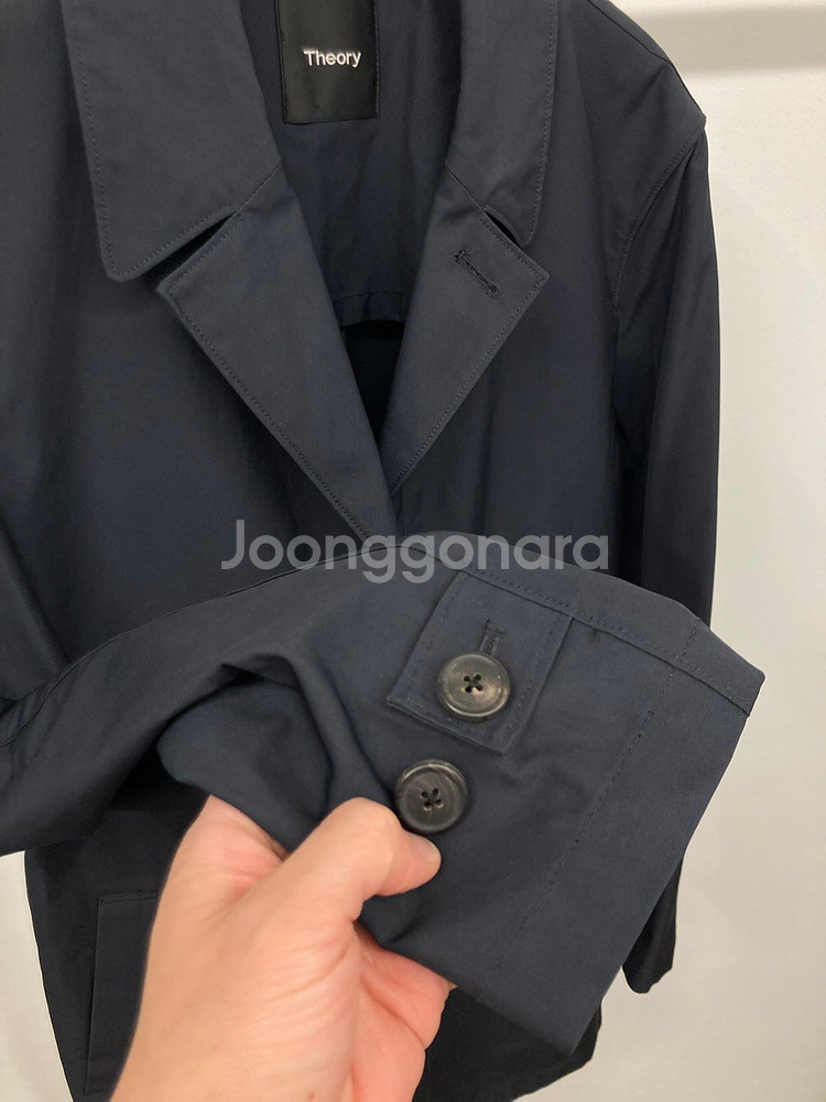 95 띠어리 네이비 맥코트, 이태리 트랜짓 가먼트 자켓--2