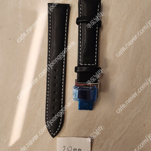 22mm 20mm 시계 스트랩 밴드 가죽 러버 디버클