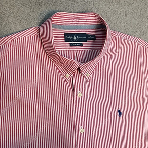 xl polo 폴로 랄프로렌 레드 스트라이프 셔츠