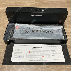 유선.블루투스 기계식 미니키보드, 키크론 K6 Pro 68key 축교환, 알루미늄, RGB LED, 청축 판매합니다.