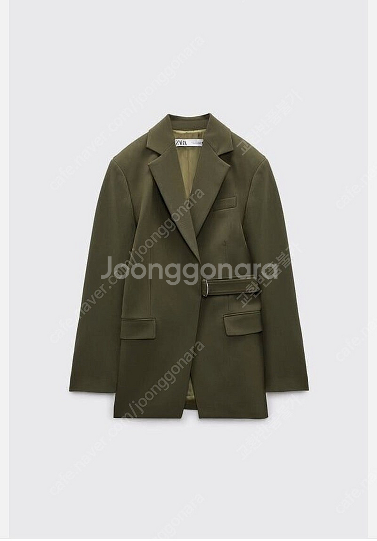 ZARA 컷아웃 벨트 블레이저--2