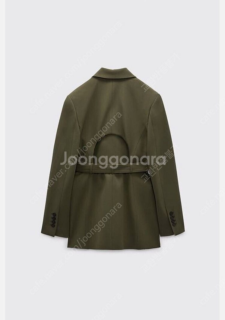 ZARA 컷아웃 벨트 블레이저--4