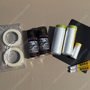 차량 실내외 플라스틱 가니쉬 복원 (미랄클딥프로 BG 300ml x 2+리스토어플러스 R604 1set + 커버링 테이프, 사포 등)