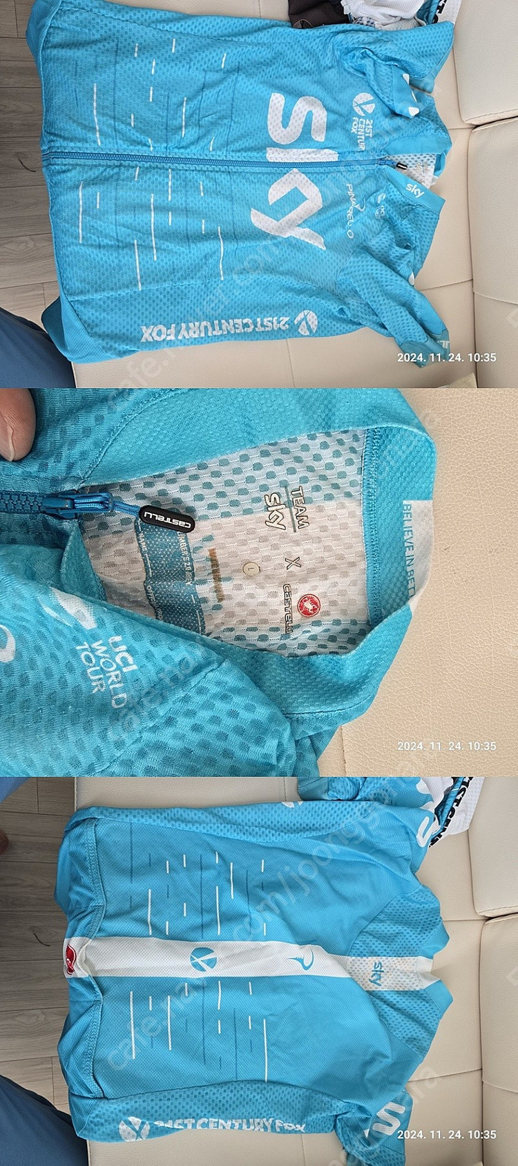 DHB 이너, 라파 프로팀 져지, 수파카즈 장갑, 아소스 레그워머, 빕숏, 카스텔리 스카이 져지 에어로수트 이미지