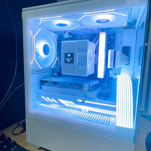 화이트 감성PC 라이젠5 5600X + RX580 8G + 32G 램 + ARGB 튜닝!