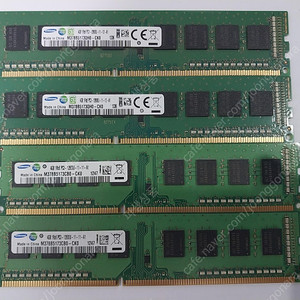 삼성 DDR3 4G 램, 12800U 4장 일괄 12,000원에 판매합니다.