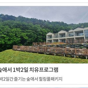 양산 숲애서 1박2일 치유 프로그램/4인
