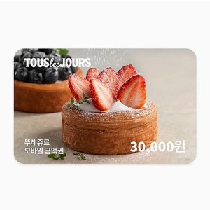 뚜레쥬르 3만원 모바일 잔액관리 금액권 > 25300원