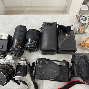캐논 ae-1 야시카 gtn 및 렌즈