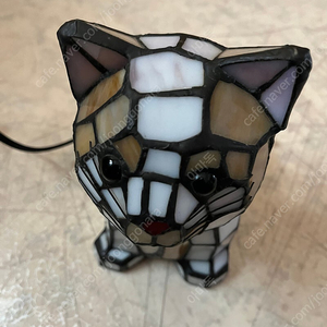 고양이 스테인드글라스조명