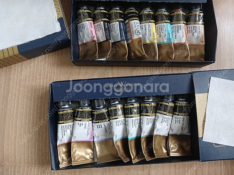 미젤로 미션 수채화 물감 18색+신한 팔레트--2