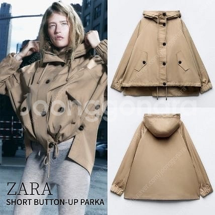 zara 자라 버튼 크롭 파카 트렌치 코트 새상품--1