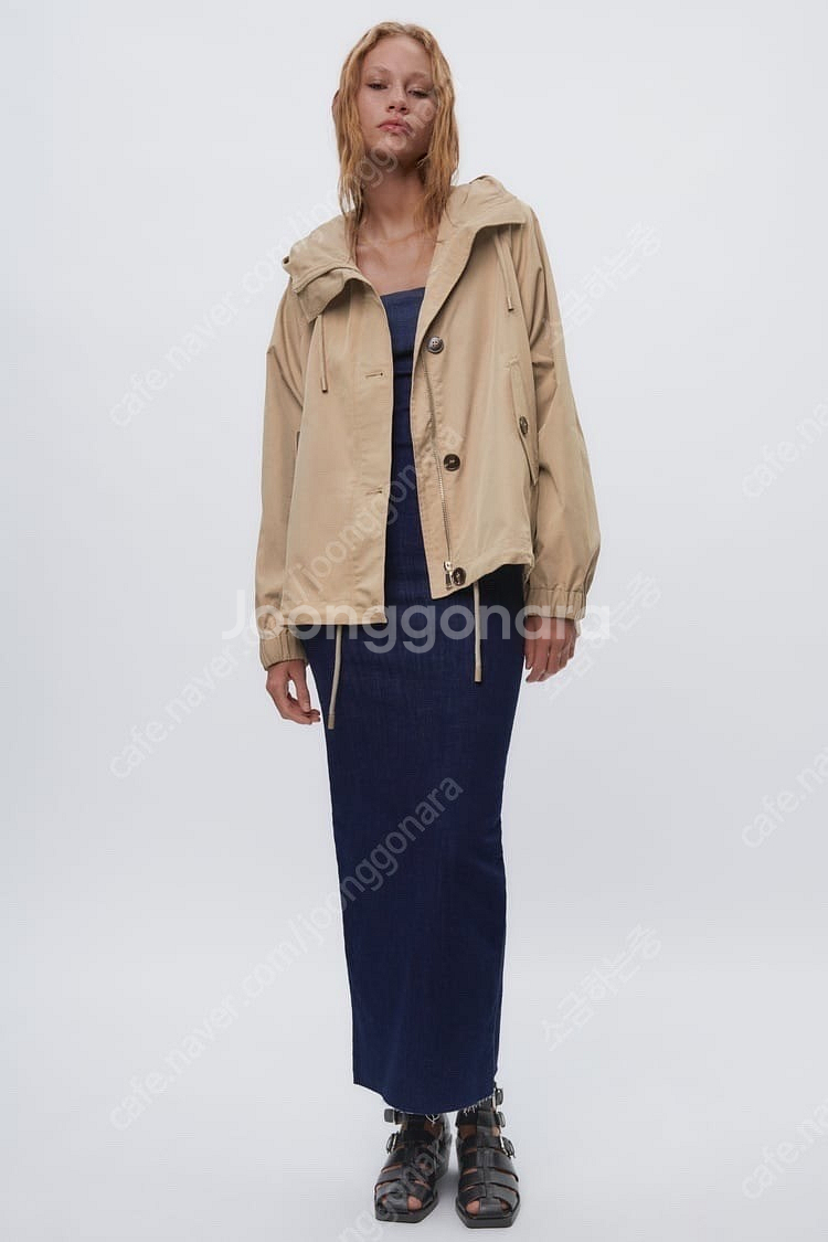 zara 자라 버튼 크롭 파카 트렌치 코트 새상품--2