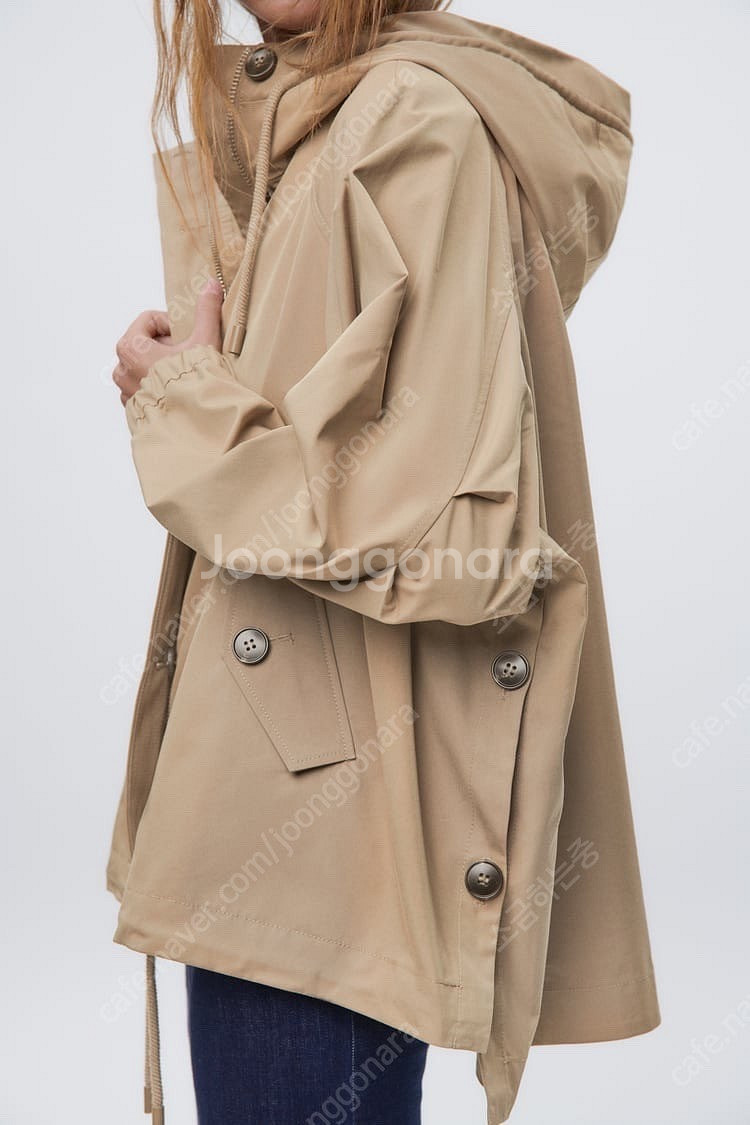 zara 자라 버튼 크롭 파카 트렌치 코트 새상품--4