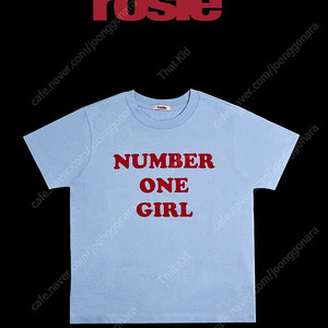 로제 NUMBER ONE GIRL BLUE T-SHIRT 넘버원걸 티셔츠