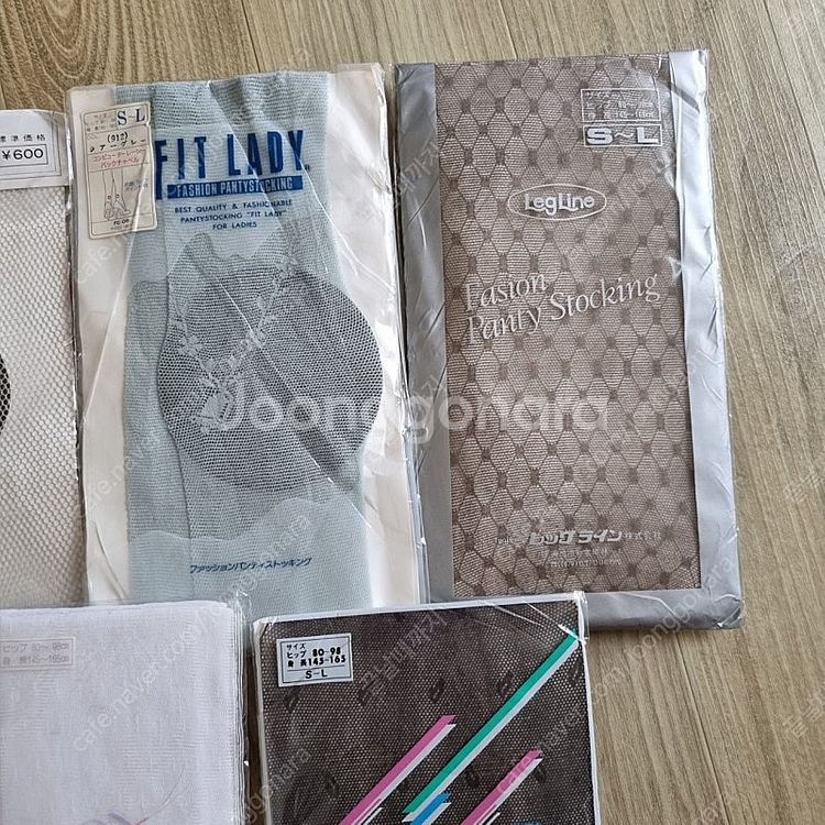 일본수입 칼라 패션 패턴 팬티스티킹 5장일괄--2