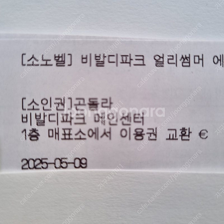 비발비파크 범퍼카 이용권--0