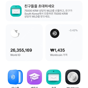 월드코인 추천인 4.5에 삽니다!!