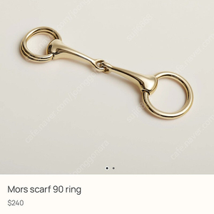 에르메스 모르스 스카프링/모르스링 금장 새제품
