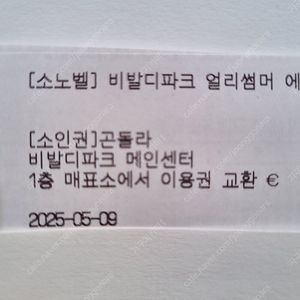 비발디파크 회전목마이용권