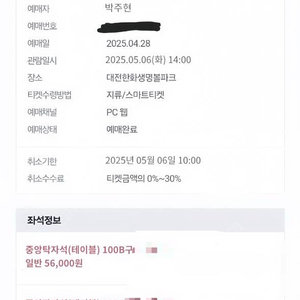 한화이글스 티켓 사기