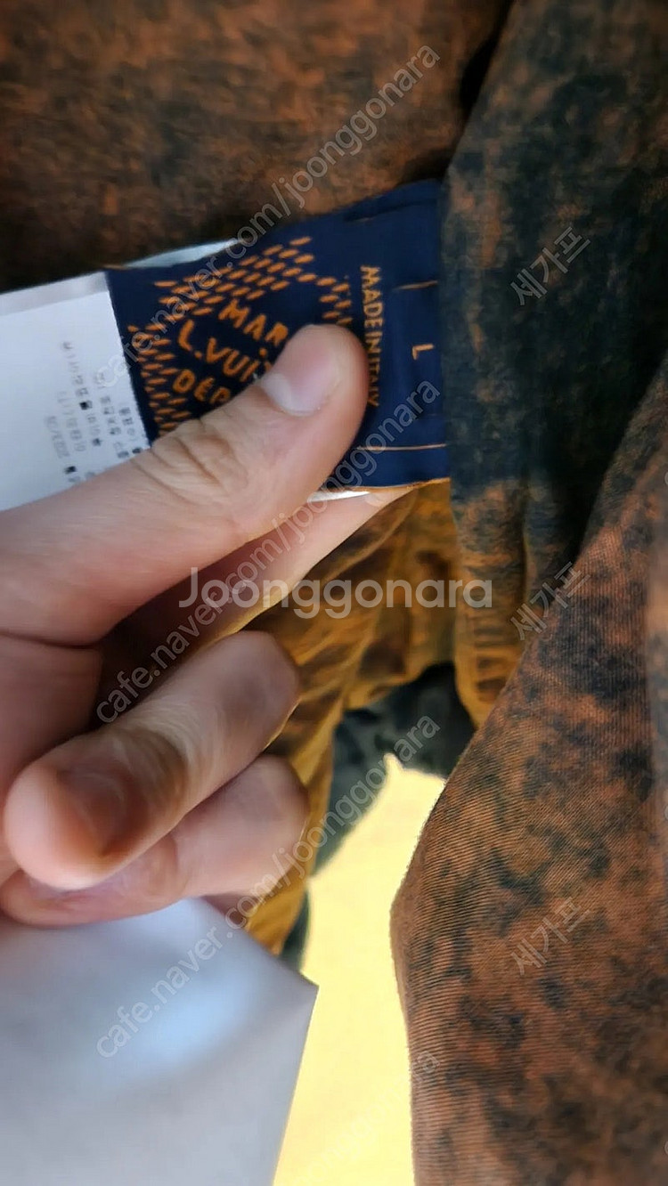 루이비통 퍼렐 모노그램 패디드 데님 셔츠 L--3