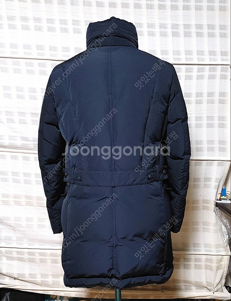 (한섬) 타임옴므 네이비 구스다운 패딩 코트 95--1