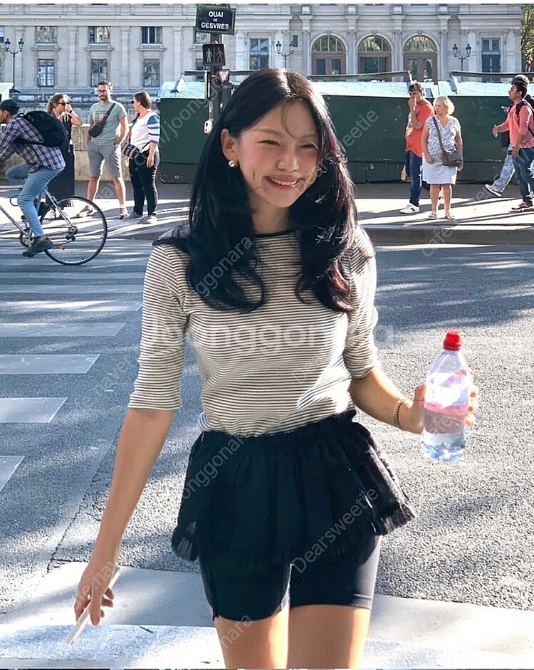 셀리앤리옹 스트라이프 보트넥 Ballet T-shirt...--1