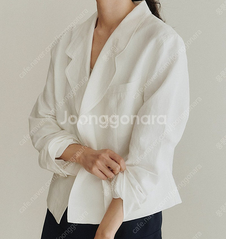 타낫 린넨더블자켓 화이트--1