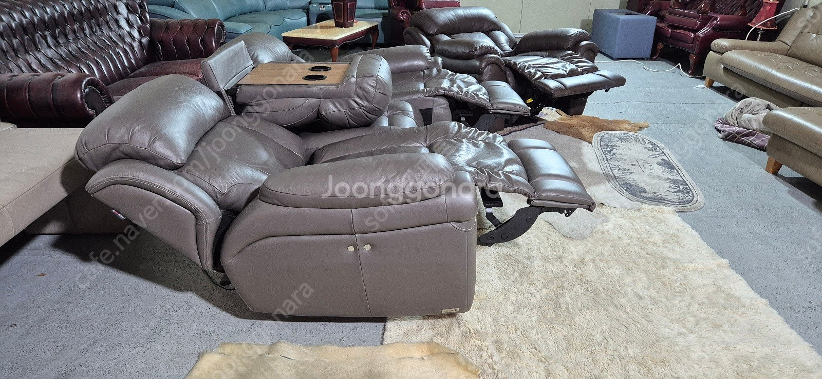 *판매* 시트앤모어 몽베르 전체 천연가죽 홈바형 전동리...--5