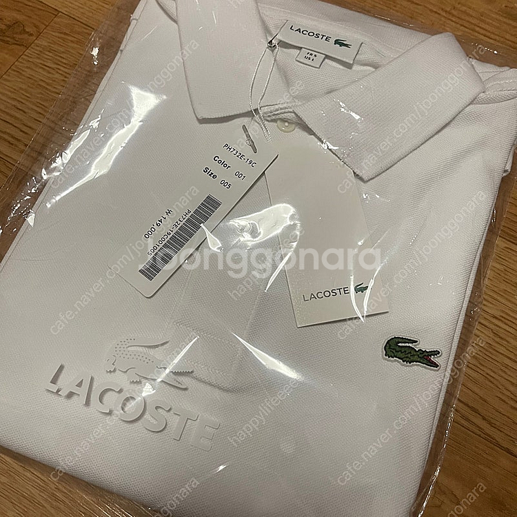 라코스테 프렌치레귤러핏 카라티 긴팔 화이트 새제품--0