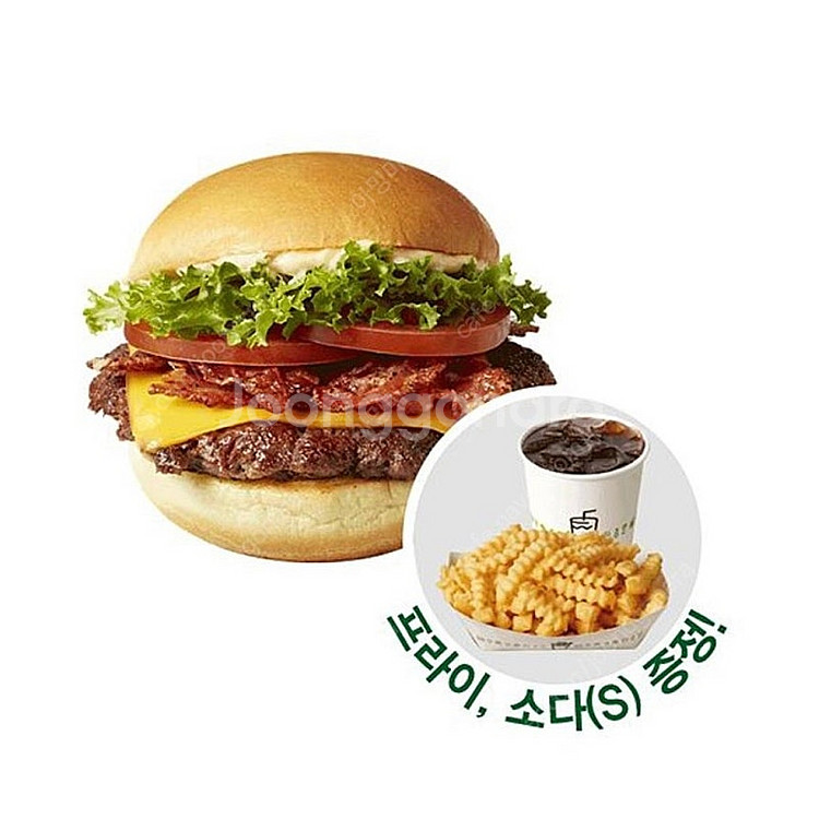 모바일 상품권) 쉐이크쉑 쉑쉑버거 베이컨쉑버거 세트(베...--0
