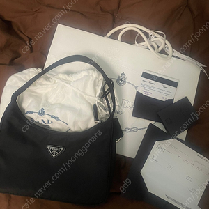 (정품)프라다 1NE515 리에디션 테수토 나일론 호보백 블랙