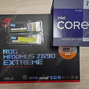 ASUS Z690 EXTREME + i9 12900ks + 팀그룹 5600mhz cl46 32gb x4 일괄판매
