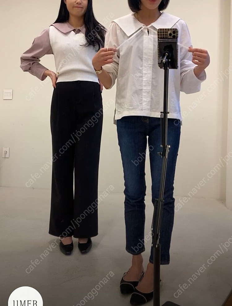 유메르 퓨어리본 블라우스 새상품 이미지