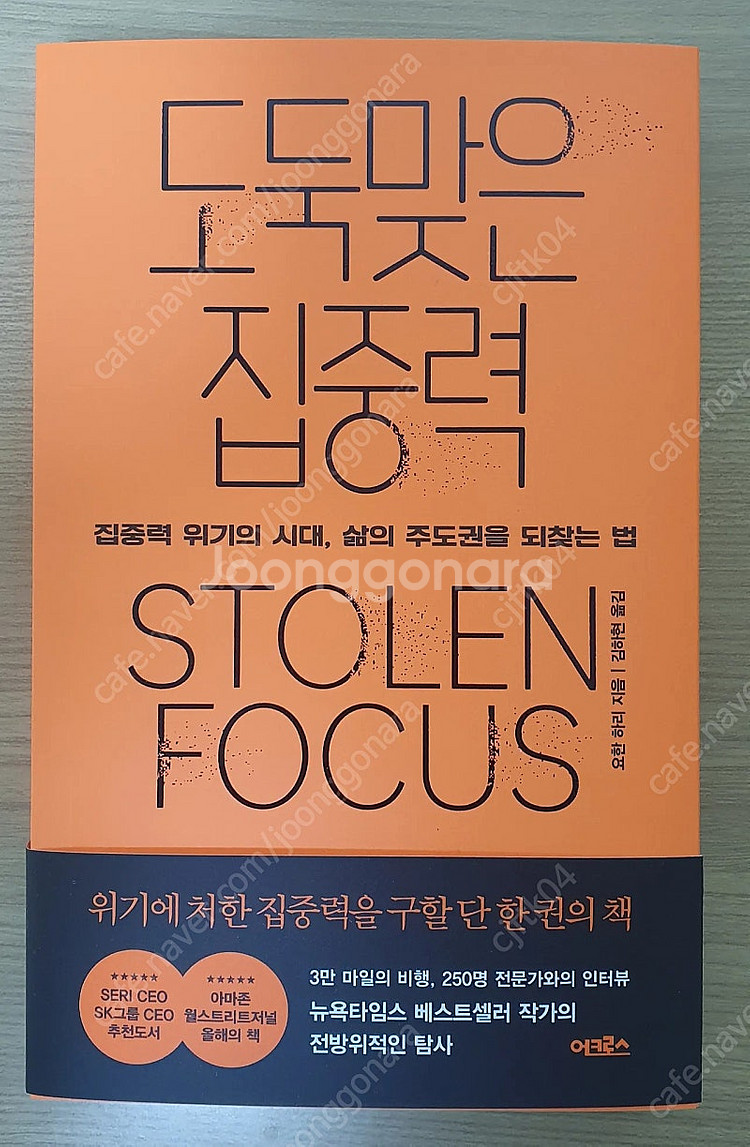 도둑 맞은 집중력 책 팝니다--0