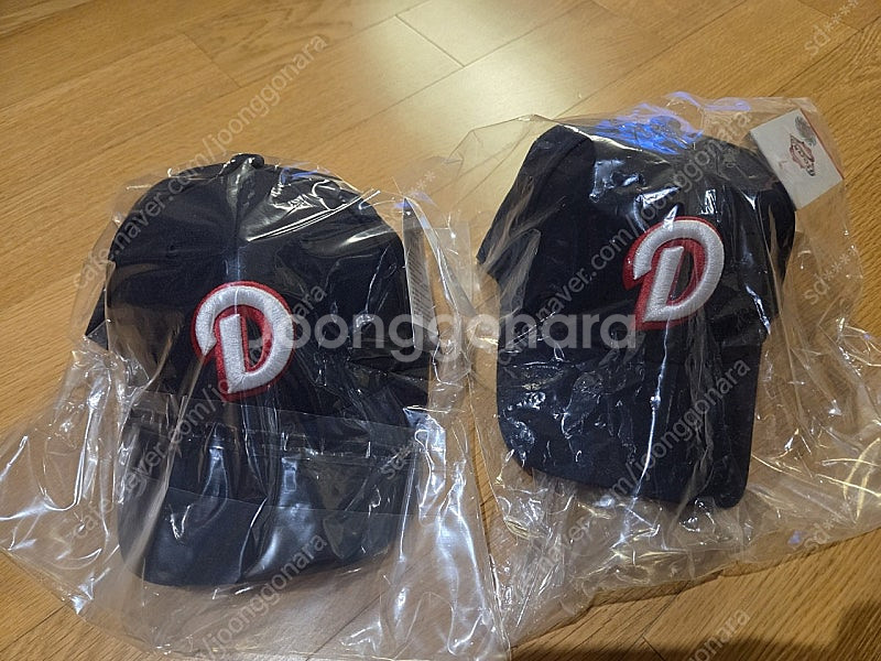 두산베어스키즈 야구모자 2개--0