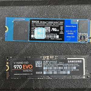 WD blue sn550 ssd, 삼성 v-nand ssd 970evo 팝니다